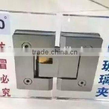 Die-casting Stainless Steel Glass Clamps Hinge / Hydraulic Auto Closing Glass Clamp For Shower Room MADE IN CHINA