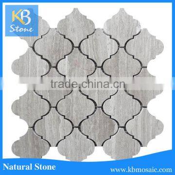 kbstone new design lantern shape Milano gray marble mosaic tile