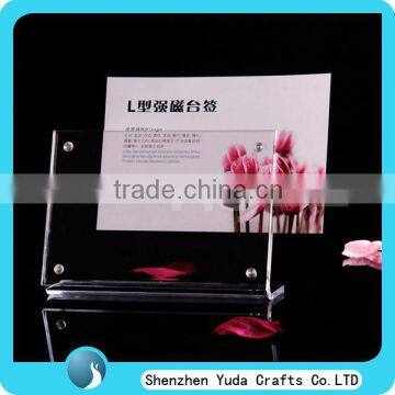 wholesale acrylic magnetic holder promotional acrylic photo frame table sign stands