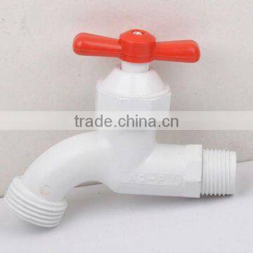 white plastic faucet for garden or kitchen use