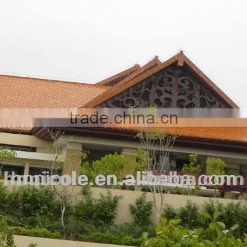 fish shape roof widely used for villa