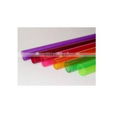 Colourful hollow acrylic tube