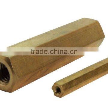 High Precision CNC machined brass long inside thread pipe