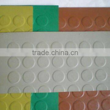 3mm thick anti-slip stud flooring rubber mats