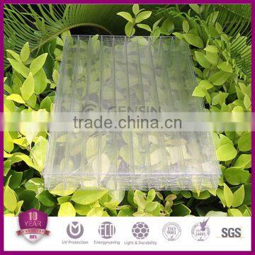 Low U-value 100% Virgin Raw PC Resin 80 Micron UV Coating 38mm Thickness 8-wall Diamond Structure Polycarbonate Sheet Multiwall photo-4