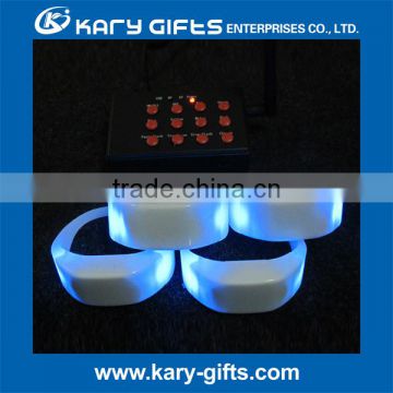 Event LOGO Printed Bracelet ,RF Computer Audio Radio Customized Bangle,LED Remote Control Concert Bracelet