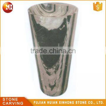 Small Oval Granite Corner Synthetic Stone Bathroom Sink photo-4