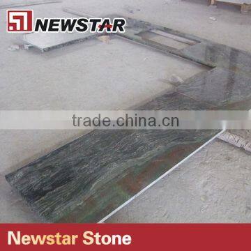 Prefabricated Kitchen Counter Tops Multicolor Green Granite Countertop photo-4