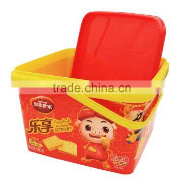 2.5L In Mold Labeling for Plastic Biscuit Box,PP Biscuit Tub,Square Biscuit Containers. photo-5