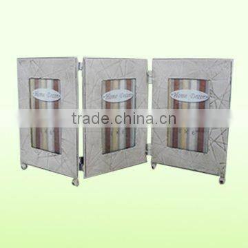 three opennings metal picture frame in stand chinese folding screem