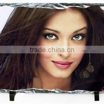 Open Hot Sexy Girl Photo Frame Slate Natural Stone Sublimation