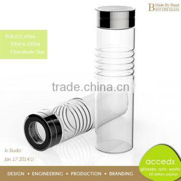 Eco Friendly Beautiful Frosted Cola Beverage Glass Bottle With Cap photo-3