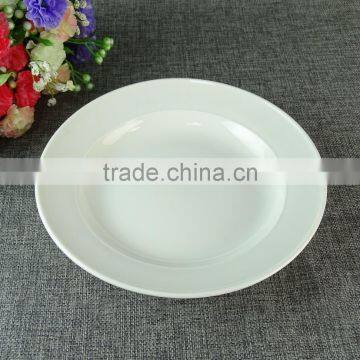 Cheap Stock Porcelain Pure White Hotel Use Dessert Plate photo-2