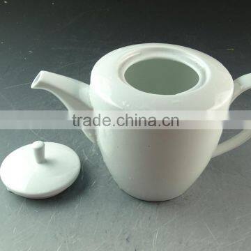 Wholesale Stock White Classic Cheap Porcelain Teapot, Cafe Cheap White Tea Pot for Restaurant Teapot photo-2