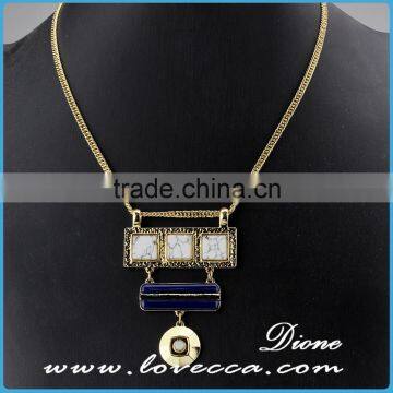 Wholesale Jewelry Gemstone Natural Stone Crystal Quartz Pendant Turquoise Necklace photo-3