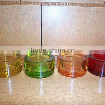 colored glass candle holder for promotion