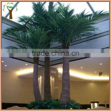 Decorative fiberglass coconut palm tree for indoor landscape decoration