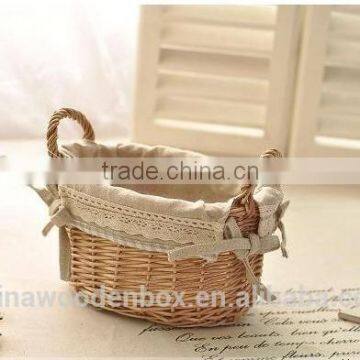 Pure Handmade Wicker Basket With Two Handles photo-4