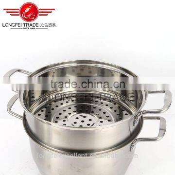2016 Good Quality Natural Color Cookware Set Stainless Steel Steam Cooking Pot photo-4