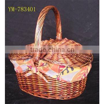 100% Handmade Willow Picnic Basket