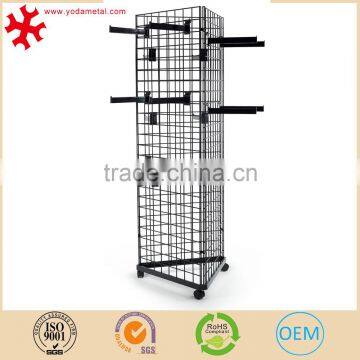 Black 3-Sided Gridwall Fixtures With Wheeled Bases photo-2