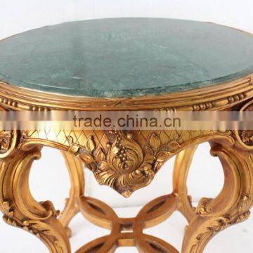 Baroque Style Round Table With Marble Top photo-3