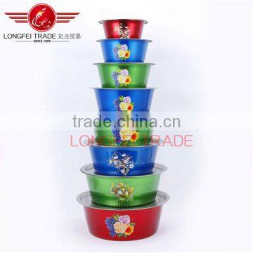 Elegant Design With Decal Stainless Steel Finger Bowls Set Bowl & Dishes / Mixing Bowl / Salad Bowl Set