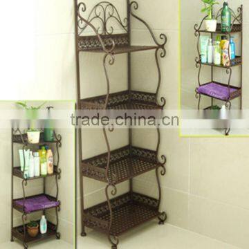 Professional Factory Supply 4 Tier Metal Bahroom Shelf for Sale photo-2