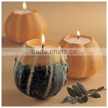 pumpkin candle holder