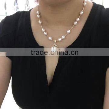 AAA 6-9mm White Color Akoya Pearl Necklace photo-3