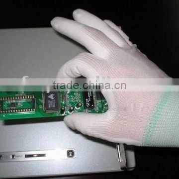 ESD glove with pu coated in the palm