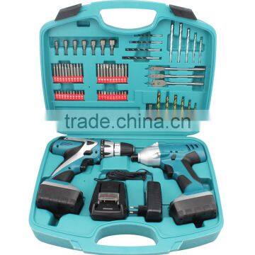 LB-456 80pcs high quality 18v cordless screwdriver set in plastic case