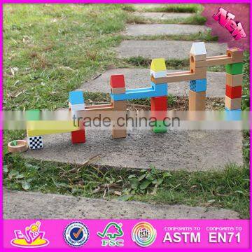 2016 New Design Building Blocks Funny Children Wooden Marble Run Toys W13A126 photo-3