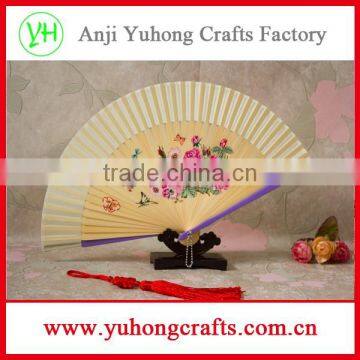 Accept Custom Personalized Bamboo Crafts Hand Held Fan photo-3