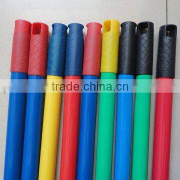 PVC coated corn broom wooden handle