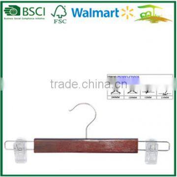 High quality wooden natural wood trousers hanger