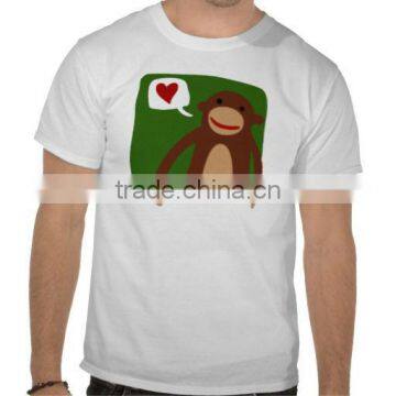 Mens casual white screen printing T-Shirt HGS1024