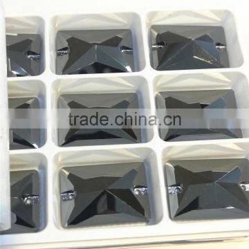 Wholesale Rectangle Flat Back Sew on Crystal Stone Loose Pendant for Garment Accessories photo-3