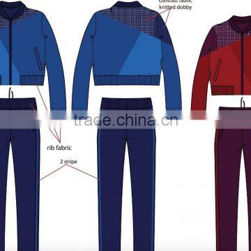 Fashion Sport wear printing material Rib cuff and rib hem Women running wear Outdoor sports wear