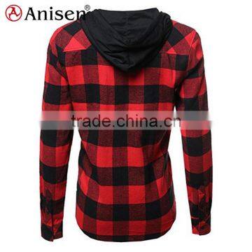 Chinese Oem Factory Bulk Fleece Men Plaids Jacket Plaids Outwear photo-2