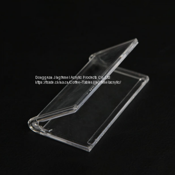 Transparent V-Shape Desktop Display Meeting Name Card Holder Advertising Card Stand photo-2
