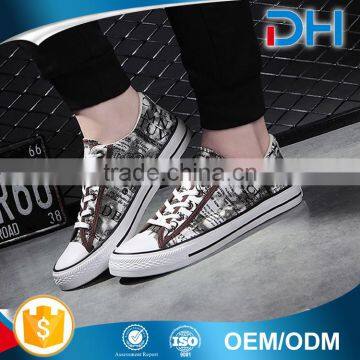 English Printing Men's Casual Canvas Shoes in Good Price photo-3