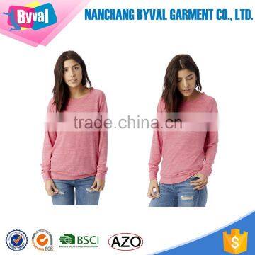 Wholesale Custom Printtin Women Dry Fit Pink Sweatershirt