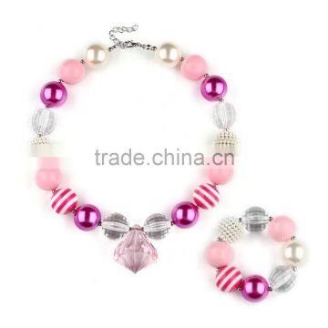 Boutique Chunky Jewelry Bubblegum Beaded Necklace for Kids Party photo-4