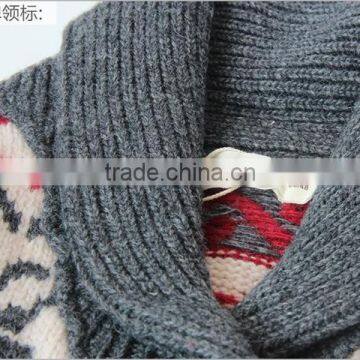 Korean Style Reindeer Patterns Baby Wool Sweater Cardigan photo-3