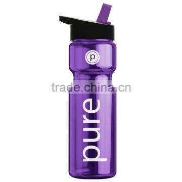 USA Made 28 oz Transparent Sports Bottle With Flip Straw Lid - BPA/BPS-free, FDA Compliant and Comes With Your Logo photo-4