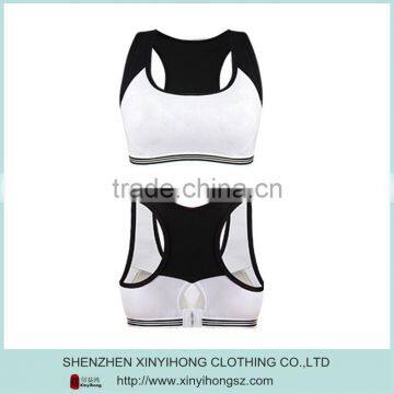 Nylon/spandex Dry Fit Color Combination OEM Service Sports Bra