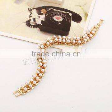 Fashion Zinc Alloy Hand Bracelet Women Plastic Pearl Fashion Bracelet photo-3