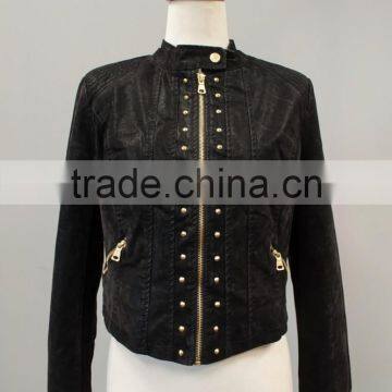 Women's Suede Motorcycle Jackets #LPU0514 photo-5