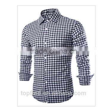2015 Hottest Sale Plaid Pattern Long Sleeve Indian Fashion Shirt for Men photo-2